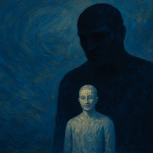 Fear of failure hovering over person Fear of failure hovering over person